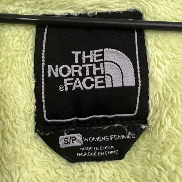 The North Face Oso Fleece Zip Up Hoodie Neon Yellow Gorpcore Style ARHB Size S - Picture 4 of 15